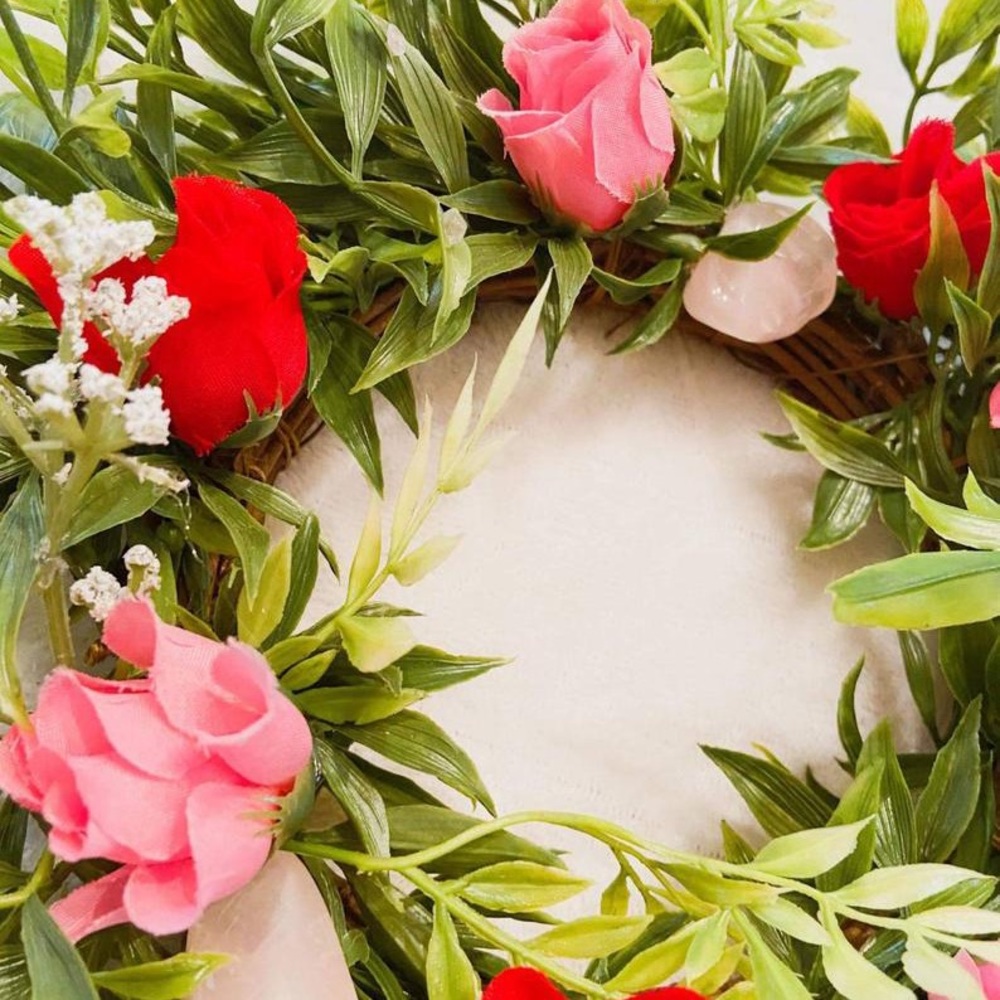 Petite Rose Quartz Wreath